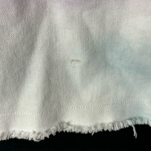 Zara cropped tie dyed long sleeve puff sleeve button down denim jacket large‎ - Picture 11 of 11